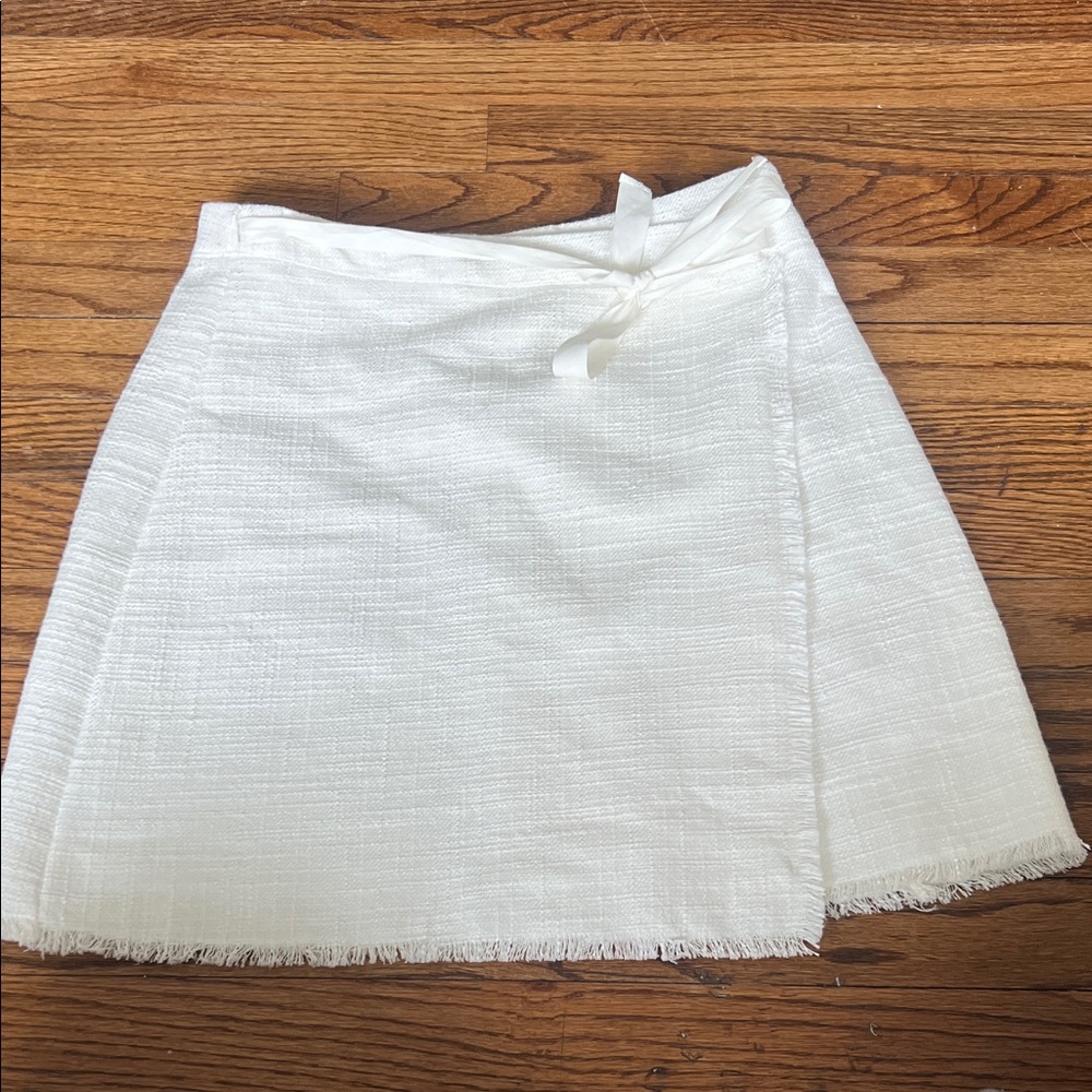 Sugarlips White Textured A-Line Skirt